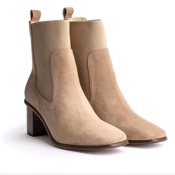 Patina by Portland Leather Goods Tan Suede Ankle Booties - Picture 4 of 5